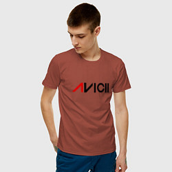 Футболка хлопковая мужская Avicii, цвет: кирпичный — фото 2
