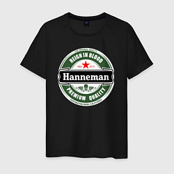 Футболка хлопковая мужская Hanneman, цвет: черный