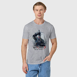 Футболка хлопковая мужская The Witcher 3, цвет: меланж — фото 2