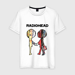 Футболка хлопковая мужская Radiohead Peoples, цвет: белый