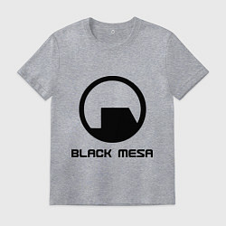 Футболка хлопковая мужская Black Mesa: Logo, цвет: меланж