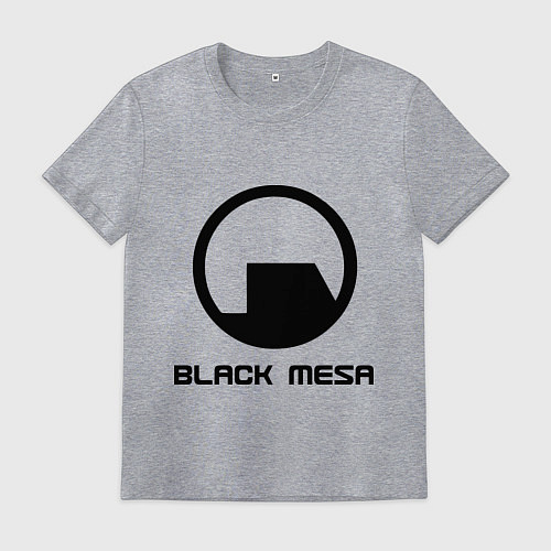 Мужская футболка Black Mesa: Logo / Меланж – фото 1