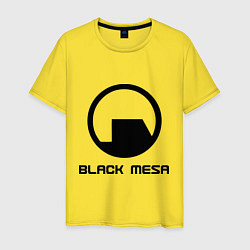 Футболка хлопковая мужская Black Mesa: Logo, цвет: желтый