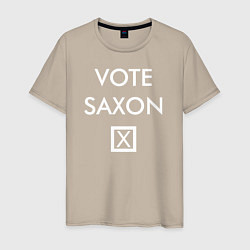 Футболка хлопковая мужская Vote Saxon, цвет: миндальный