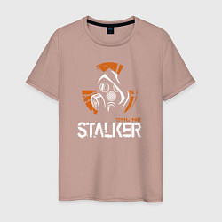 Футболка хлопковая мужская STALKER: Online, цвет: пыльно-розовый
