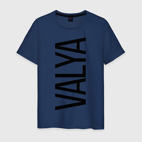 Мужская футболка Валя / Тёмно-синий – фото 1