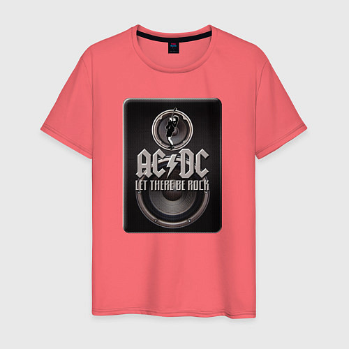 Мужская футболка AC/DC: Let there be rock / Коралловый – фото 1