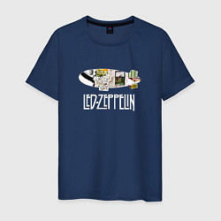 Футболка хлопковая мужская Led Zeppelin, цвет: тёмно-синий