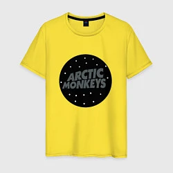 Футболка хлопковая мужская Arctic Monkeys: Black, цвет: желтый