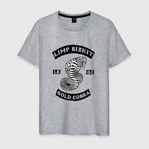 Мужская футболка Limp Bizkit: Gold Cobra / Меланж – фото 1