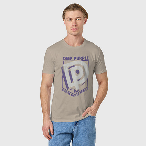 Мужская футболка Deep Purple: Smoke on the water / Миндальный – фото 3