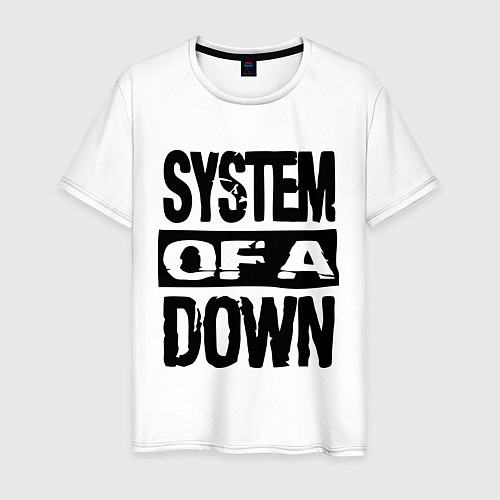 Мужская футболка System Of A Down / Белый – фото 1