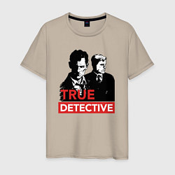 Футболка хлопковая мужская True Detective, цвет: миндальный