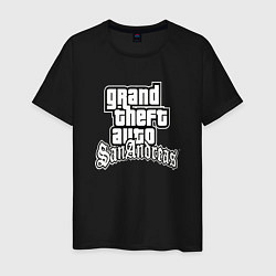 Футболка хлопковая мужская GTA San Andreas, цвет: черный