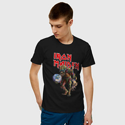 Футболка хлопковая мужская Iron Maiden: Zombie цвета черный — фото 2