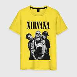Футболка хлопковая мужская Nirvana Group, цвет: желтый