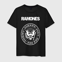 Футболка хлопковая мужская Ramones, цвет: черный