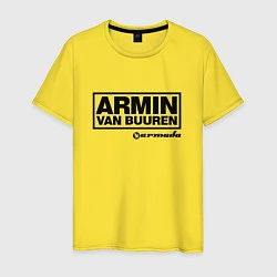 Футболка хлопковая мужская Armin van Buuren, цвет: желтый
