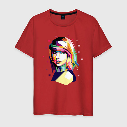 Мужская футболка Taylor Swift Art / Красный – фото 1
