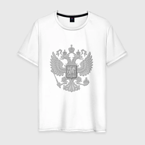 Мужская футболка Герб России / Белый – фото 1