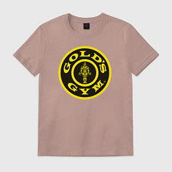 Футболка хлопковая мужская Gold's Gym, цвет: пыльно-розовый