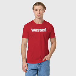 Футболка хлопковая мужская Wasted, цвет: красный — фото 2
