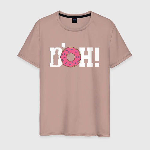 Мужская футболка D'OH! / Пыльно-розовый – фото 1