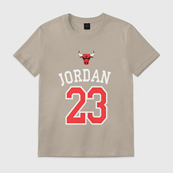 Футболка хлопковая мужская Jordan 23, цвет: миндальный