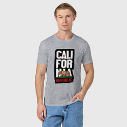 Футболка хлопковая мужская CALIFORNIA REPUBLIC, цвет: меланж — фото 2