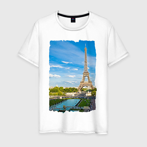 Мужская футболка Летний Париж / Белый – фото 1