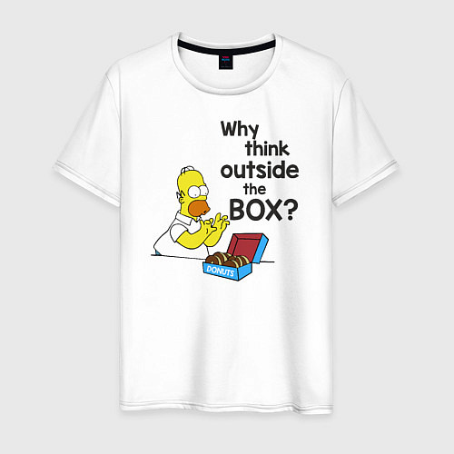 Мужская футболка Outside the box / Белый – фото 1