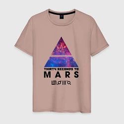 Футболка хлопковая мужская 30 STM: cosmos, цвет: пыльно-розовый