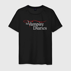 Футболка хлопковая мужская The Vampire Diaries, цвет: черный