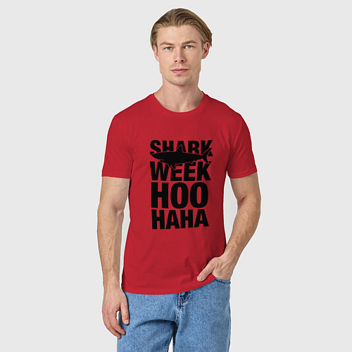 Мужская футболка Shark Week Hoohaha / Красный – фото 3