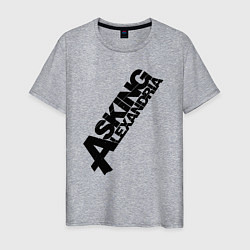 Футболка хлопковая мужская Asking Alexandria Logo, цвет: меланж