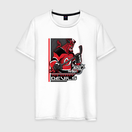 Мужская футболка New Jersey Devils / Белый – фото 1