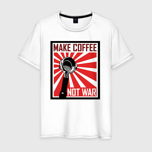Мужская футболка Make coffee not war / Белый – фото 1