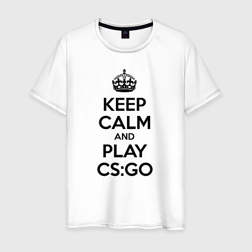 Мужская футболка Keep Calm & Play CS:GO / Белый – фото 1