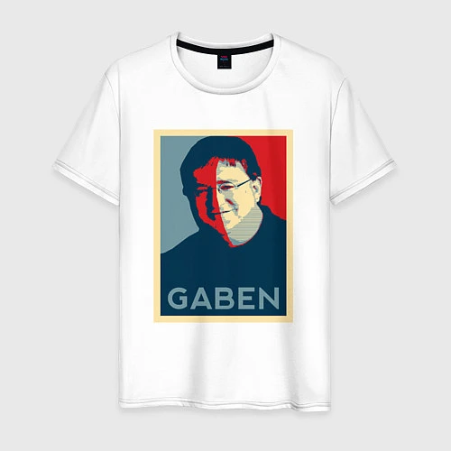 Мужская футболка Gaben Face / Белый – фото 1