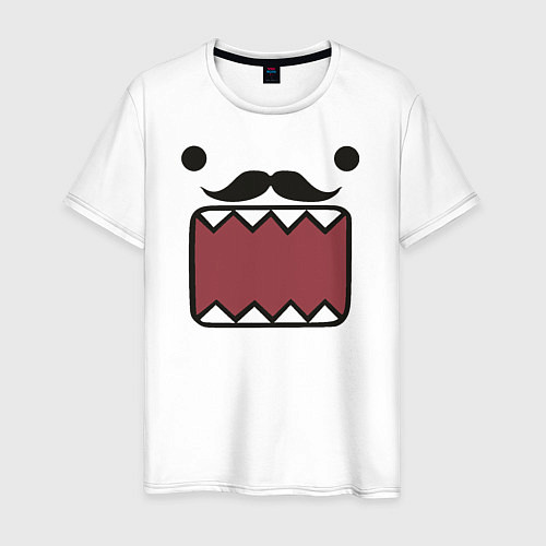 Мужская футболка Domo Kun Moustache / Белый – фото 1