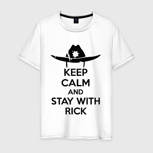 Мужская футболка Keep Calm & Stay With Rick / Белый – фото 1