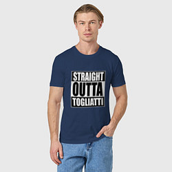 Футболка хлопковая мужская Straight Outta Togliatti, цвет: тёмно-синий — фото 2