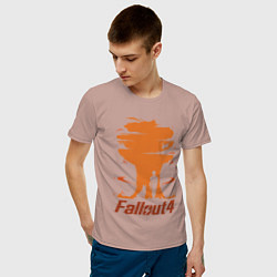 Футболка хлопковая мужская Fallout 4: Atomic Bomb, цвет: пыльно-розовый — фото 2