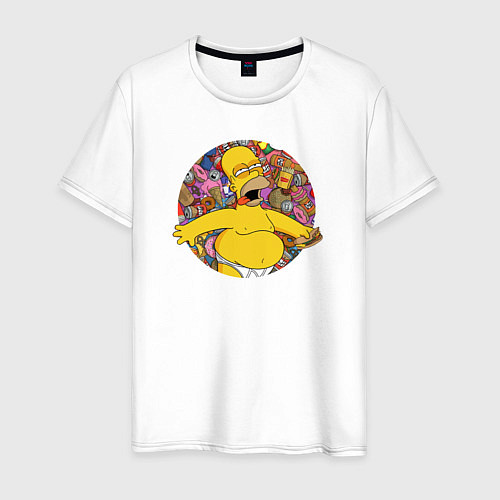 Мужская футболка Гомер в раю / Белый – фото 1