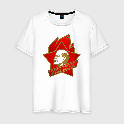 Мужская футболка Lenin: Red Star / Белый – фото 1