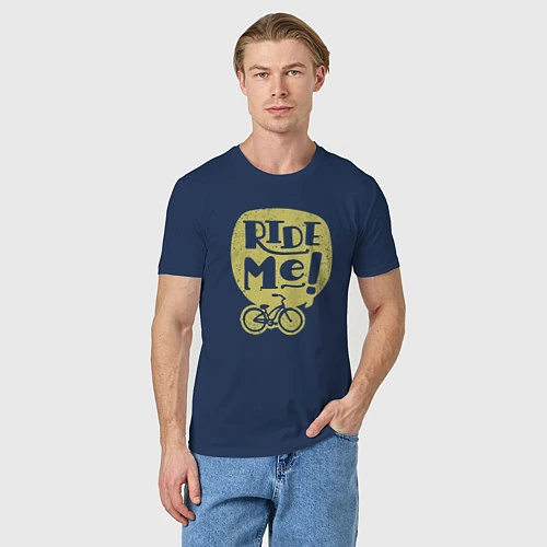 Мужская футболка Ride Me / Тёмно-синий – фото 3