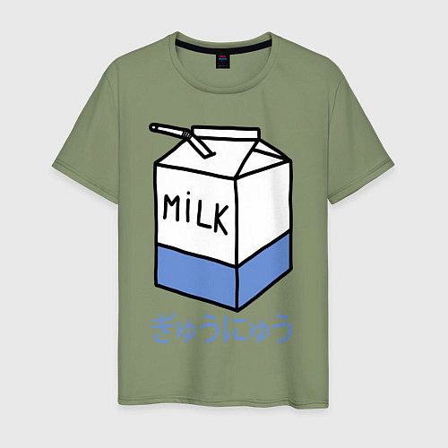 Мужская футболка White Milk / Авокадо – фото 1