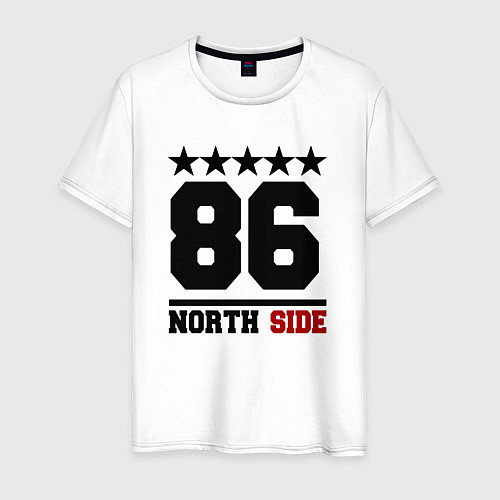 Мужская футболка 86 north side / Белый – фото 1