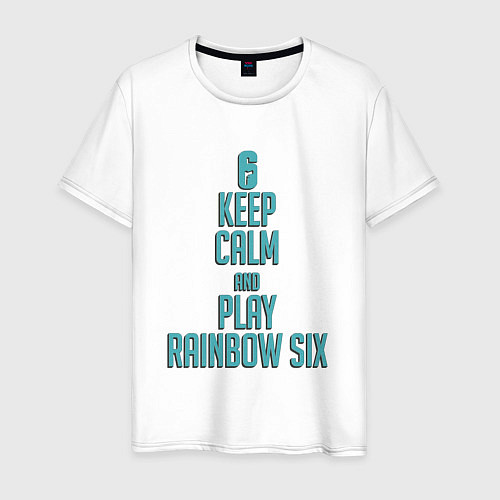 Мужская футболка Keep Calm & Play Rainbow Six / Белый – фото 1