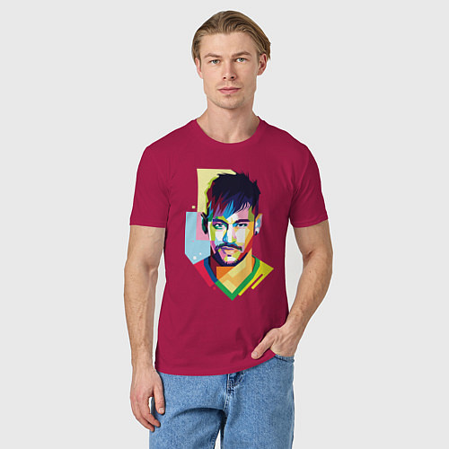 Мужская футболка Neymar: fun-art / Маджента – фото 3